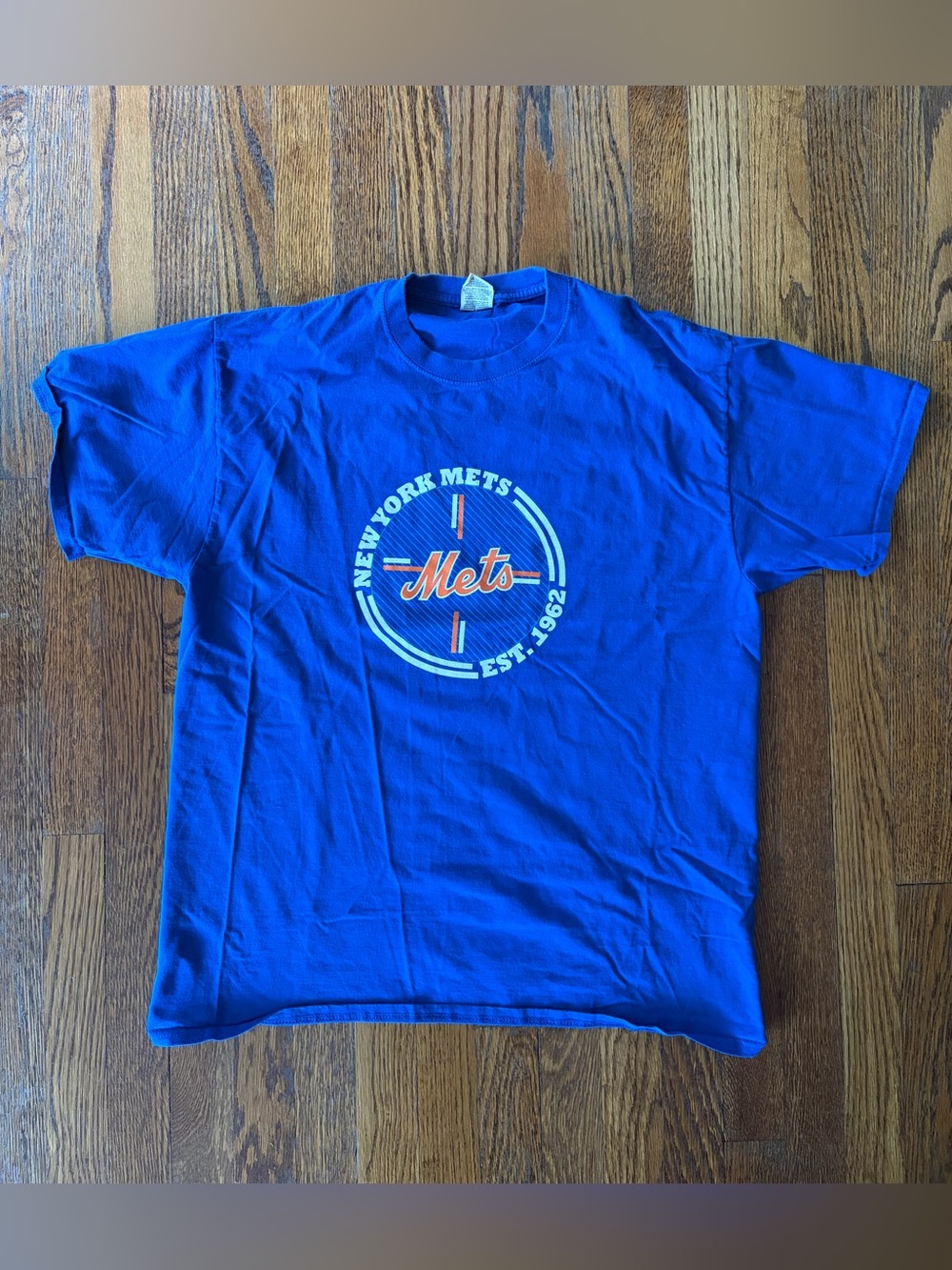 Jerzees Royal Blue New York Mets Graphic Tee